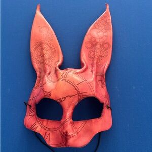 Steampunk Red Rabbit Mask by Maskaras Barcelona 100 cow leather